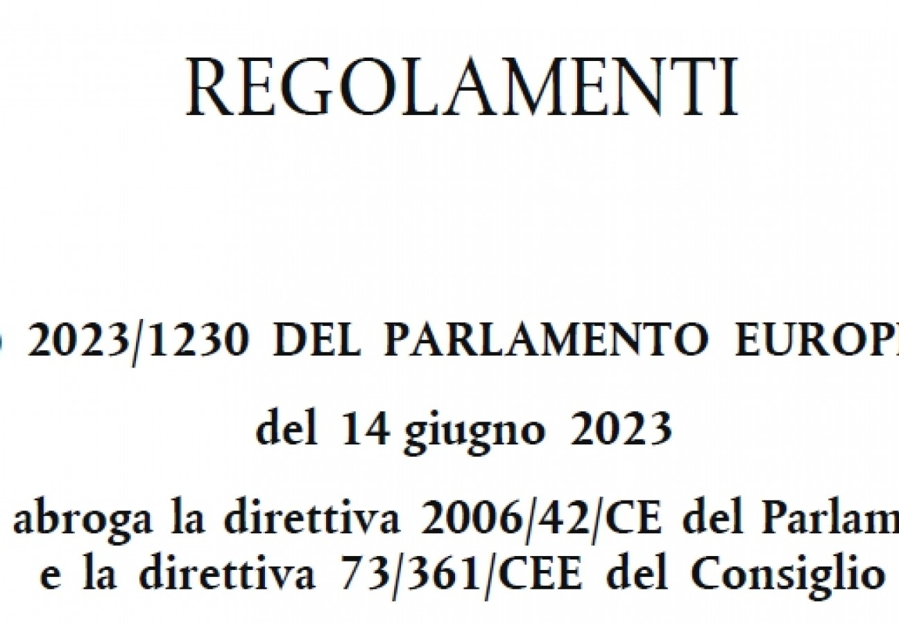 Foto articolo IL NUOVO REGOLAMENTO MACCHINE 2023/1230